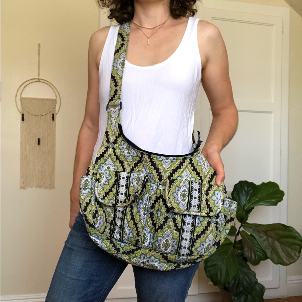 Vera Bradley Big Shoulder Bag with Lots of Pockets